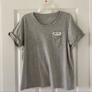 Kate Spade Broome Street Owl pocket tee